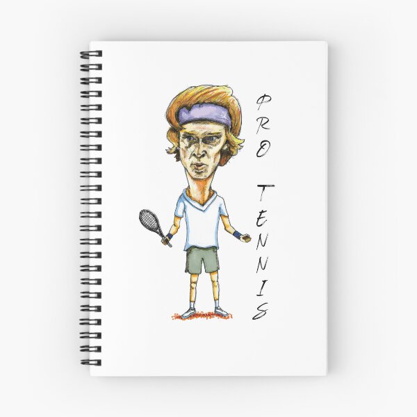 Item preview, Andrey Rublev pro tennis caricature designed and sold by dizzycatbiz.