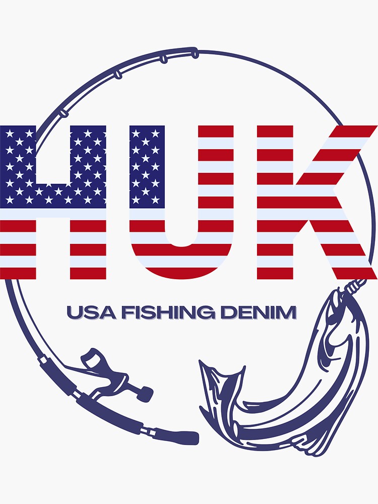 HUK. USA Fishing Denim. | Sticker