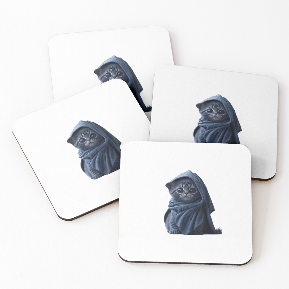Vista previa del artículo con la obra «Posavasos (lote de 4)», diseñado y vendido por TheStickerPatch.