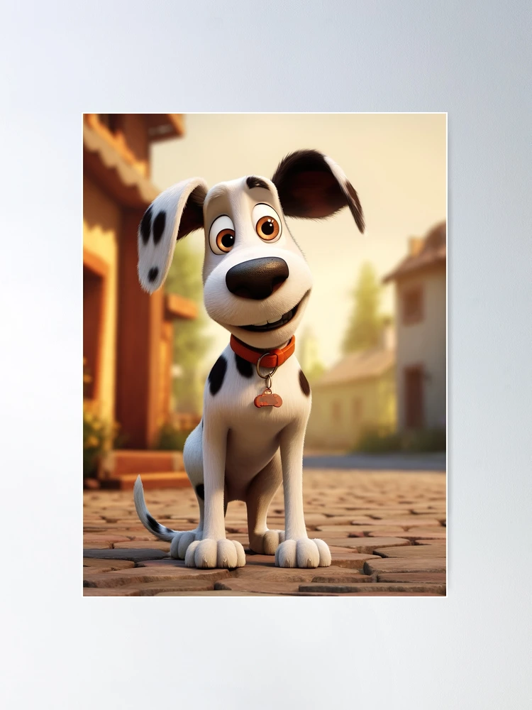 Playful Cartoon Dog - Fun and Lovable Design for Dog Lovers and Pet  Enthusiasts Poster for Sale by DoPrint