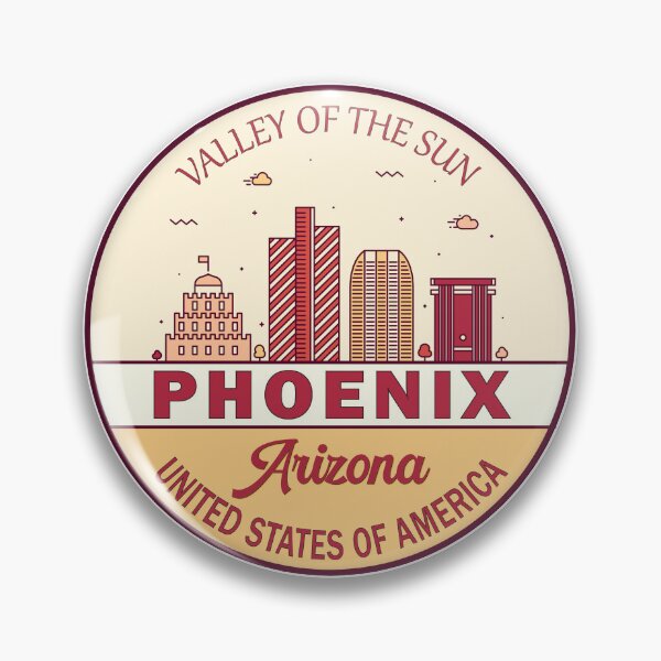 Item preview, Phoenix Arizona City Skyline Emblem designed and sold by KrisSidDesigns.