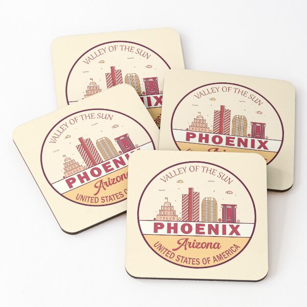 Item preview, Phoenix Arizona City Skyline Emblem designed and sold by KrisSidDesigns.