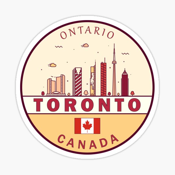 Item preview, Toronto Canada City Skyline Emblem designed and sold by KrisSidDesigns.
