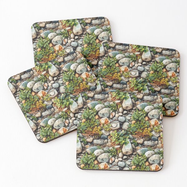 Item preview, Tranquil Forest Stream Stones | Pattern Stream designed and sold by PatternStream.