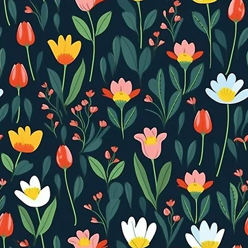 Artwork thumbnail, Lovely Flowers Pattern by Pattern Stream by PatternStream