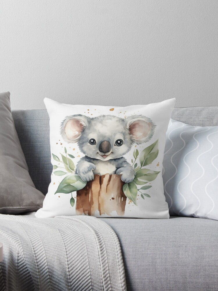 Tree and offers His Person Watercolor Throw Pillow Cover