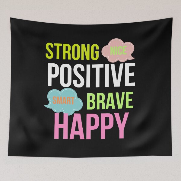 Item preview, Strong Nice Positive Smart Brave Happy BOY GIRL MAN WOMEN designed and sold by BoomBoomBaby.