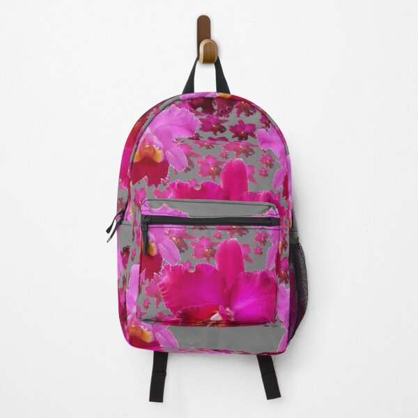 Item preview, AWESOME TROPICAL PINK ORCHIDS GREY FLORAL ART designed and sold by sharlesart.