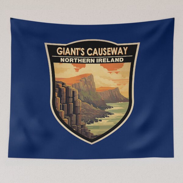 Item preview, Giants Causeway Northern Ireland Travel Art Badge designed and sold by KrisSidDesigns.