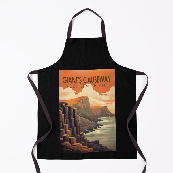 Item preview, Giants Causeway Northern Ireland Travel Art Vintage designed and sold by KrisSidDesigns.