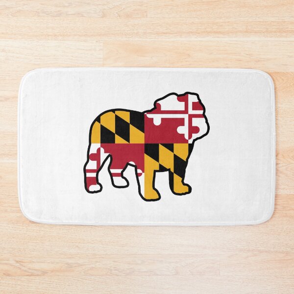 Item preview, Bulldog Silhouette with Maryland State Flag designed and sold by Jenn Inashvili.