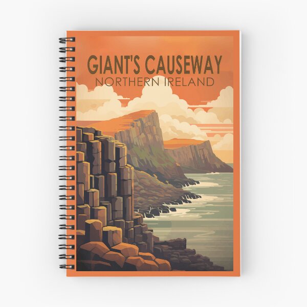 Item preview, Giants Causeway Northern Ireland Travel Art Vintage designed and sold by KrisSidDesigns.