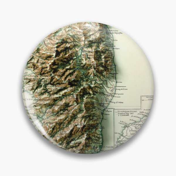 Item preview, 1871 Map of Corsica - France 3D digitally-rendered  designed and sold by ThinkAboutMaps.