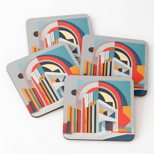 Item preview, Day and night | geometric buildings designed and sold by Phoenix-Textile.