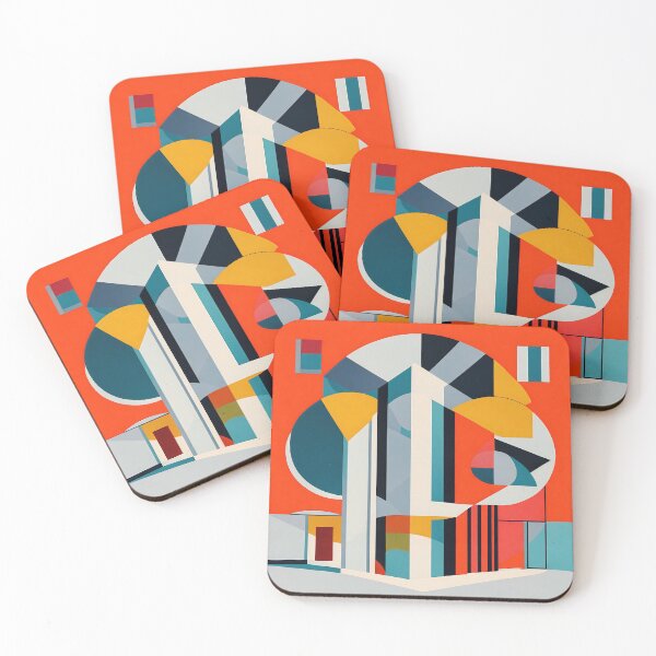 Item preview, architectural tree | geometric buildings designed and sold by Phoenix-Textile.