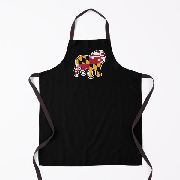 Item preview, Bulldog Silhouette with Maryland State Flag designed and sold by Jenn Inashvili.