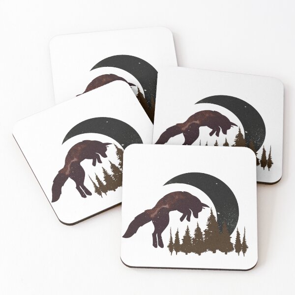 Item preview, Wolf Drawing with Moon and Trees  designed and sold by deepakrode7.