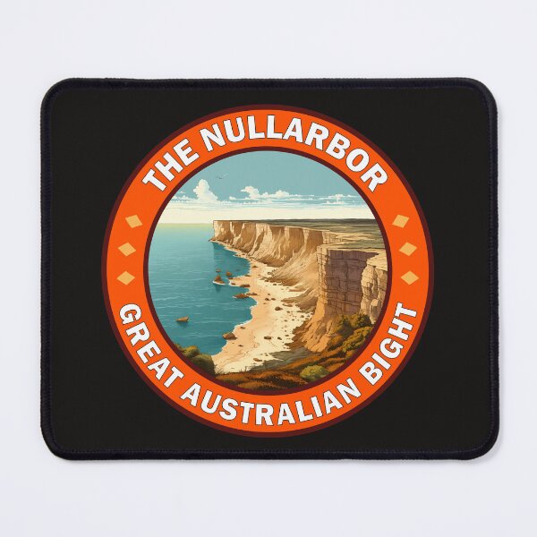 Item preview, The Nullarbor Great Australian Bight Travel Retro Emblem designed and sold by KrisSidDesigns.
