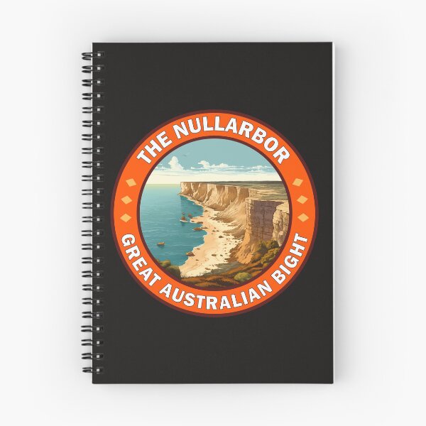 Item preview, The Nullarbor Great Australian Bight Travel Retro Emblem designed and sold by KrisSidDesigns.