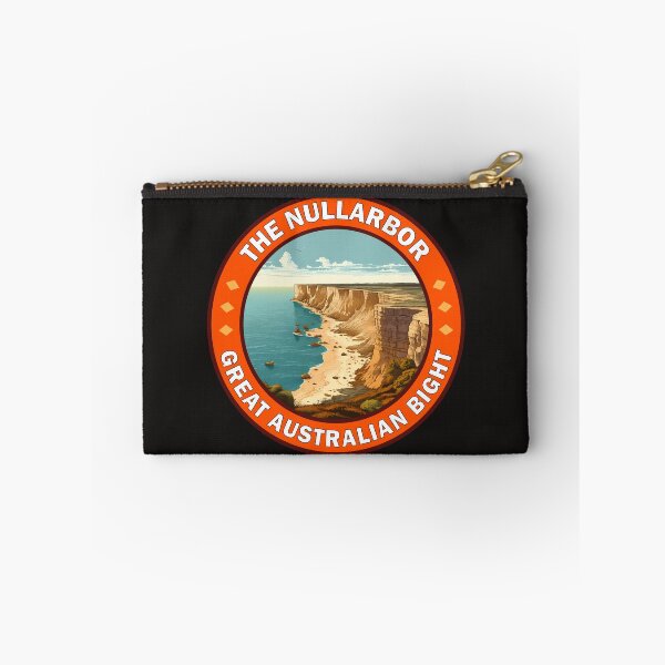 Item preview, The Nullarbor Great Australian Bight Travel Retro Emblem designed and sold by KrisSidDesigns.