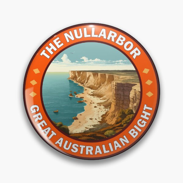 Item preview, The Nullarbor Great Australian Bight Travel Retro Emblem designed and sold by KrisSidDesigns.