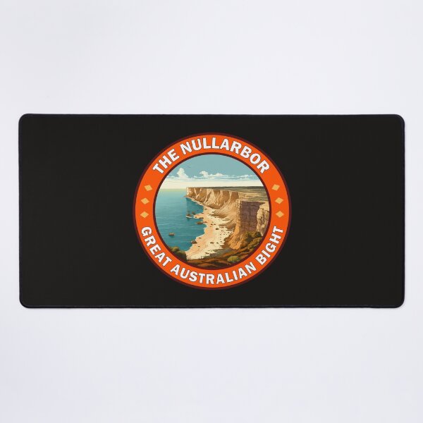 Item preview, The Nullarbor Great Australian Bight Travel Retro Emblem designed and sold by KrisSidDesigns.