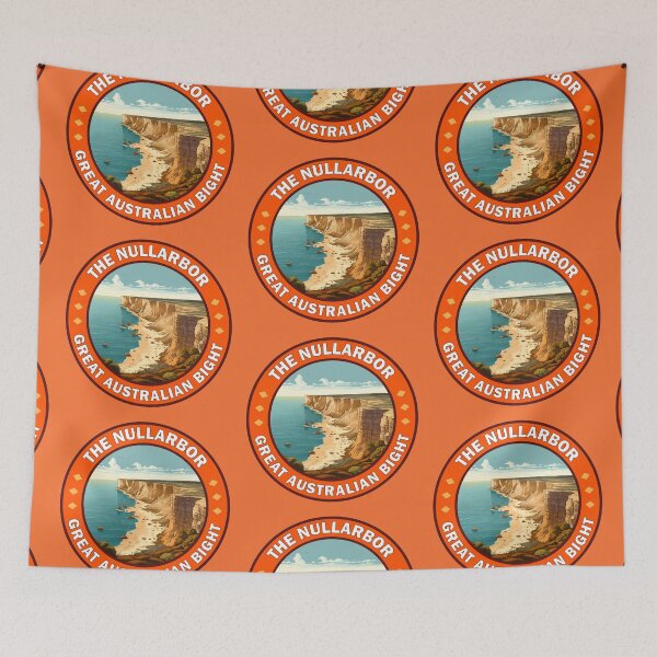 Item preview, The Nullarbor Great Australian Bight Travel Retro Emblem designed and sold by KrisSidDesigns.
