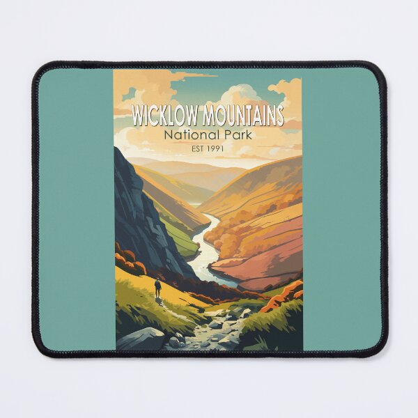 Item preview, Wicklow Mountains National Park Ireland Travel Art Vintage designed and sold by KrisSidDesigns.