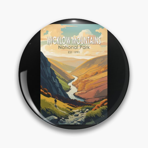 Item preview, Wicklow Mountains National Park Ireland Travel Art Vintage designed and sold by KrisSidDesigns.