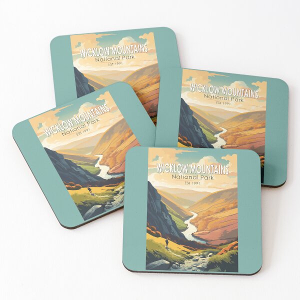 Item preview, Wicklow Mountains National Park Ireland Travel Art Vintage designed and sold by KrisSidDesigns.
