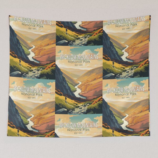 Item preview, Wicklow Mountains National Park Ireland Travel Art Vintage designed and sold by KrisSidDesigns.