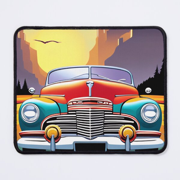 Item preview, Retro car driving in front of a sunset designed and sold by toonydesigns.