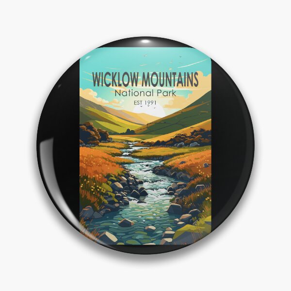 Item preview, Wicklow Mountains National Park River Travel Art Vintage designed and sold by KrisSidDesigns.