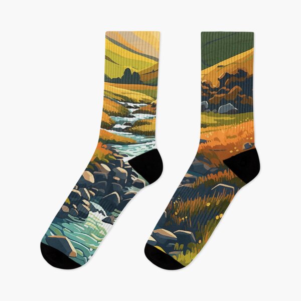 Item preview, Wicklow Mountains National Park River Travel Art Vintage designed and sold by KrisSidDesigns.