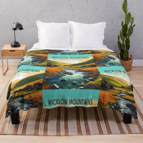 Item preview, Wicklow Mountains National Park River Travel Art Vintage designed and sold by KrisSidDesigns.