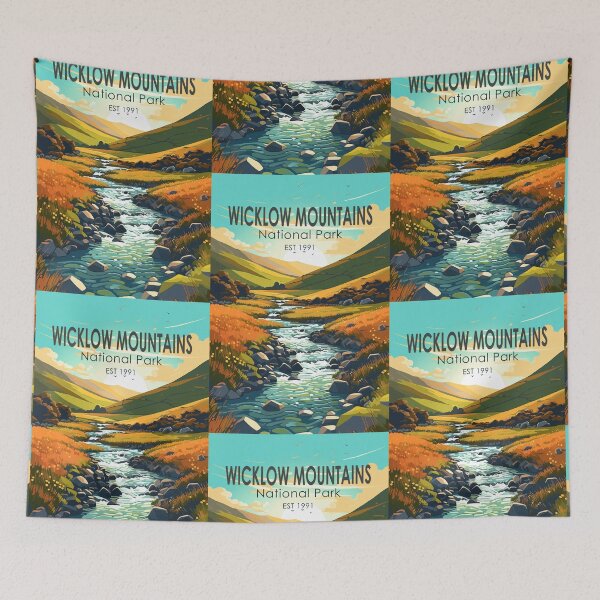 Item preview, Wicklow Mountains National Park River Travel Art Vintage designed and sold by KrisSidDesigns.