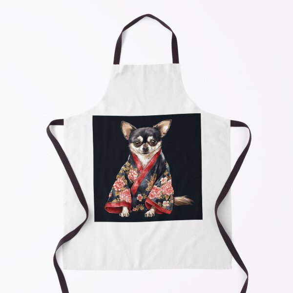 Item preview, Cute Chihuahua Dog In Japanese Kimono Robe Illustration designed and sold by ImaginariumTees.
