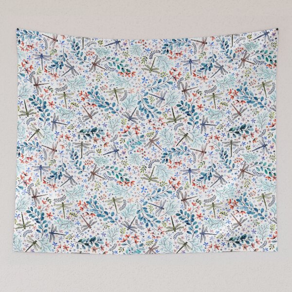 Item preview, dragonfly garden designed and sold by Rebecca Reck Art.