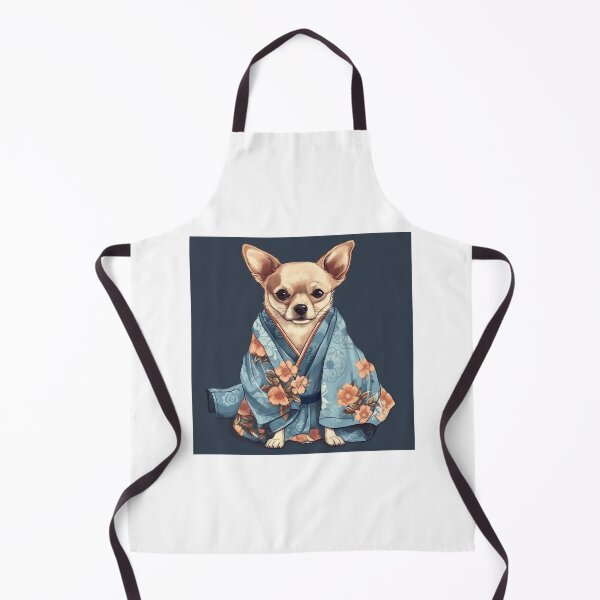 Item preview, Cute Chihuahua Dog In Japanese Kimono Robe Illustration designed and sold by ImaginariumTees.