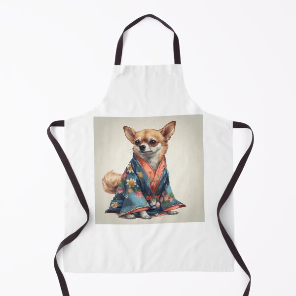 Item preview, Cute Chihuahua Dog In Japanese Kimono Robe Illustration designed and sold by ImaginariumTees.