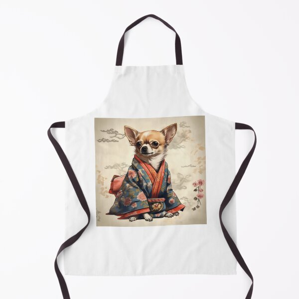 Item preview, Cute Chihuahua Dog In Japanese Kimono Robe Illustration designed and sold by ImaginariumTees.