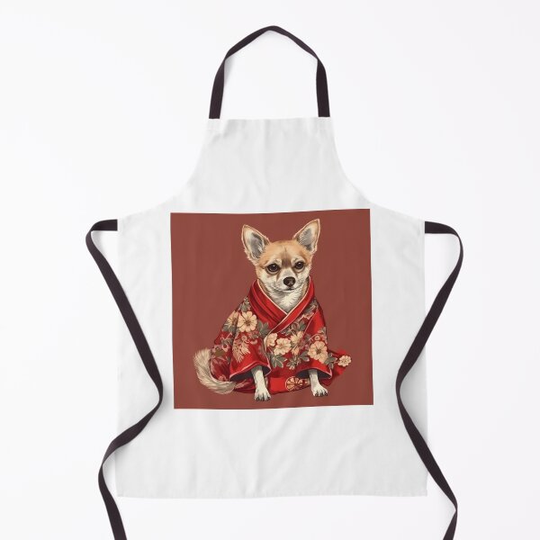 Item preview, Cute Chihuahua Dog In Japanese Kimono Robe Illustration designed and sold by ImaginariumTees.