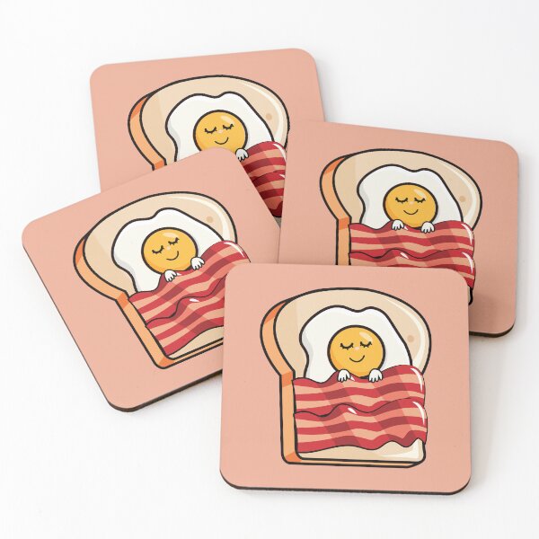 Item preview, Funny fried egg sleeping on bacon and toast   designed and sold by Donutlovers.