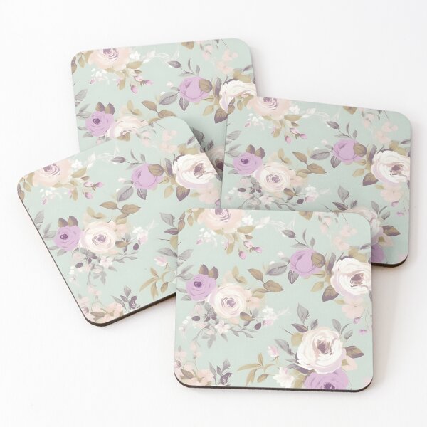 Item preview, Romantic Vintage Floral Pastel Pattern designed and sold by Hashola Designs.
