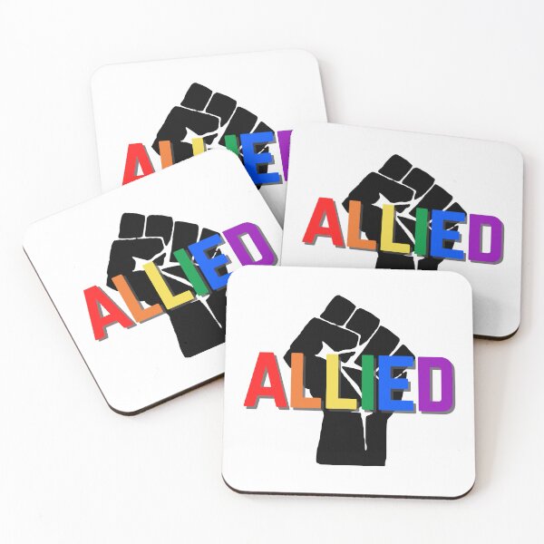 Item preview, Allies Fist in the Air. LGBTQ Ally Pride designed and sold by Subtle Pride Shop.