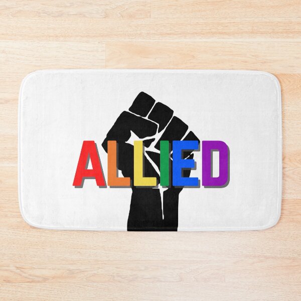 Item preview, Allies Fist in the Air. LGBTQ Ally Pride designed and sold by Subtle Pride Shop.