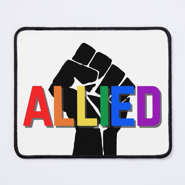 Item preview, Allies Fist in the Air. LGBTQ Ally Pride designed and sold by Subtle Pride Shop.