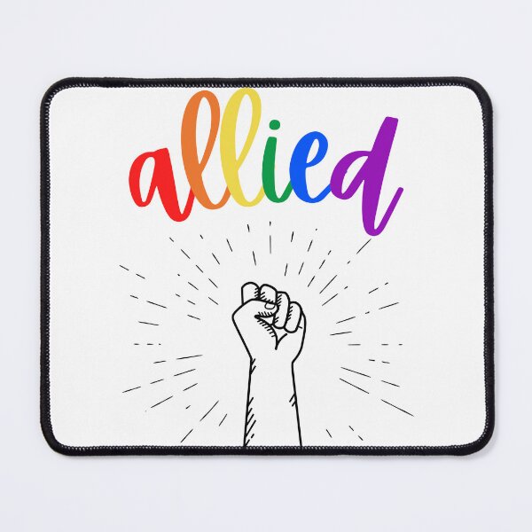 Item preview, Allies Fist in the Air. LGBTQ Ally Pride designed and sold by Subtle Pride Shop.