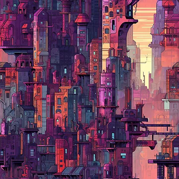 Artwork thumbnail, Aero Fortress - Futuristic Pattern Design by Pattern Stream by PatternStream