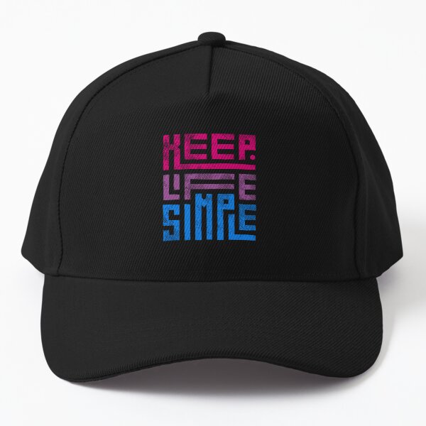 Aperçu de l'œuvre Keep Life Simple Bi. Bisexual Pride créée et vendue par Subtle Pride Shop.